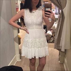 EUC Francesca’s white lace skater dress
